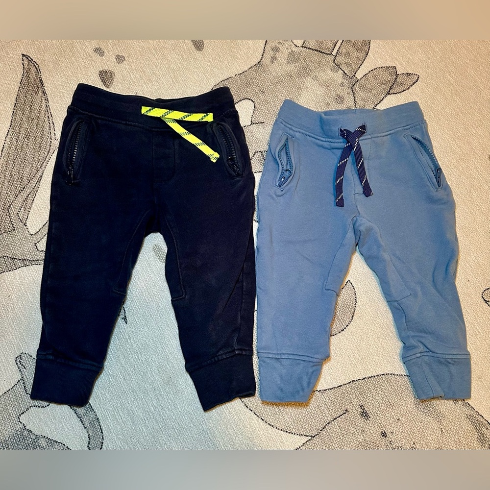 Toddler Jogger Pants bundle - Navy Blue and light blue
